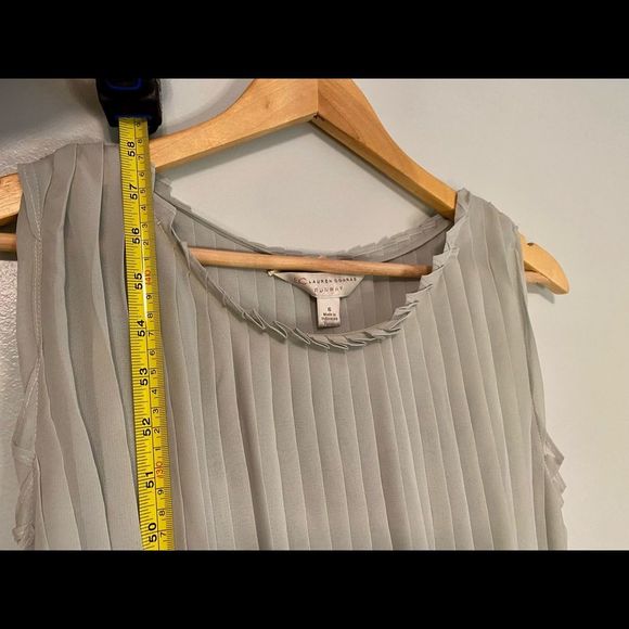 LC Lauren Conrad Runway Maxi Blue Teal Ombré Dress, Beaded Empire Waist, Wedding - Picture 6 of 10